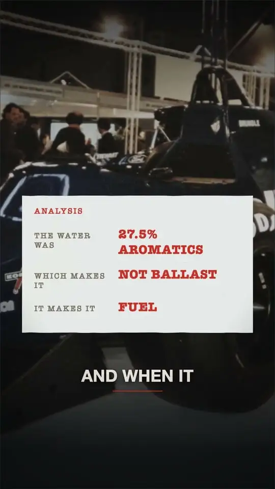Thumbnail of the Short: The F1 team whose water tank was 27.5% fuel